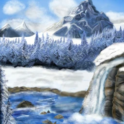 drawing dcmountains mountains winter landscape