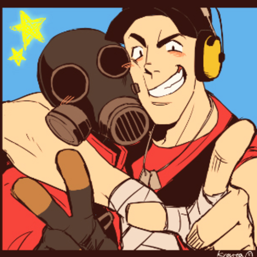This visual is about tf2 scout pyro bff red #tf2 #scout #pyro #bff #red #te...