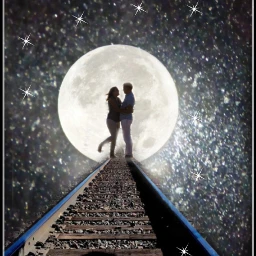fterailway moon sky photography